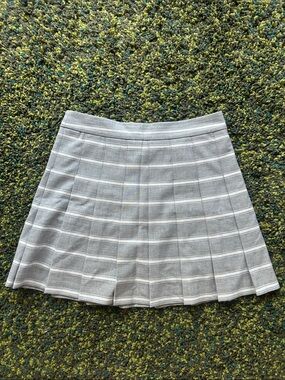 Striped Pleated Tennis Miniskirt